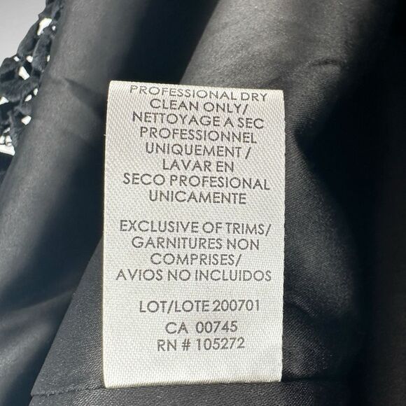 Kay Unger Black Tatum Floral Lace Sheath‎ Midi Dress Size 10 Cocktail Effortless - Picture 8 of 10